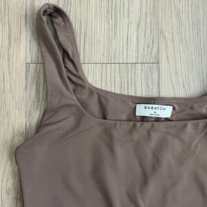 Babaton Aritzia Bodysuit M TAUPE